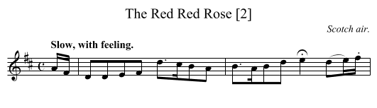 Red Red Rose [2], The  - staff notation