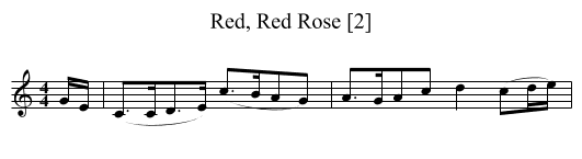Red, Red Rose [2] - staff notation