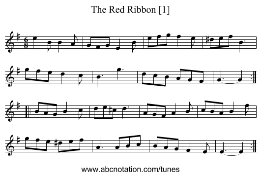 Red Ribbon [1], The - staff notation