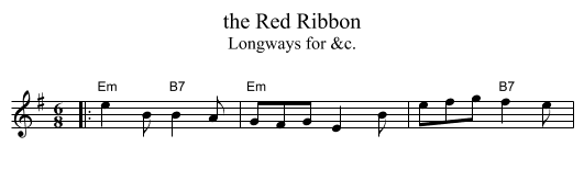 Red Ribbon, the  - staff notation
