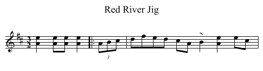Red River Jig - staff notation