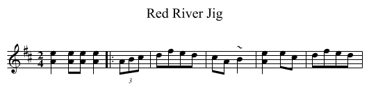 Red River Jig - staff notation