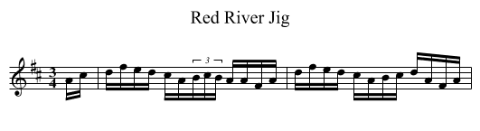 Red River Jig - staff notation