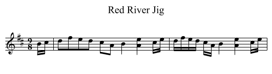 Red River Jig - staff notation