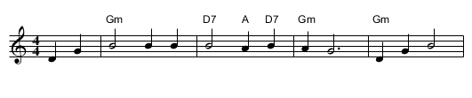 Red River Valley - staff notation