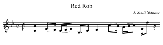 Red Rob - staff notation