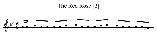 Red Rose [2], The - staff notation