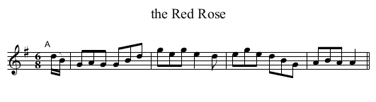 Red Rose, the  - staff notation