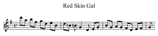 Red Skin Gal - staff notation