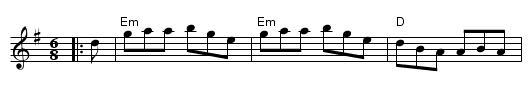 Red Stocking - staff notation