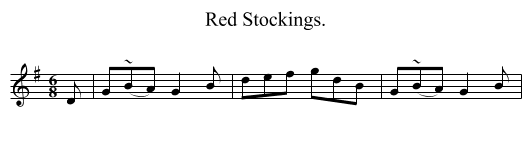 Red Stockings. - staff notation