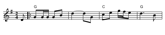 Red Wing - staff notation