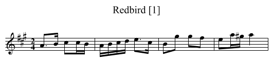 Redbird [1] - staff notation