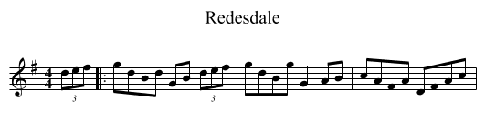 Redesdale - staff notation