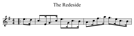 Redeside, The  - staff notation