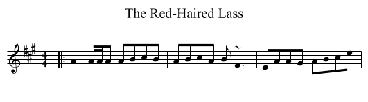Red-Haired Lass, The  - staff notation
