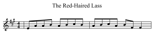 Red-Haired Lass, The  - staff notation