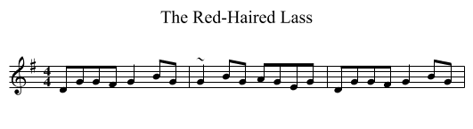 Red-Haired Lass, The  - staff notation