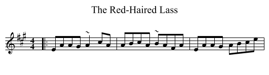 Red-Haired Lass, The - staff notation