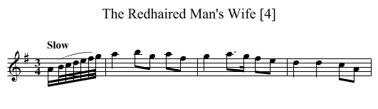Redhaired Man's Wife [4], The - staff notation
