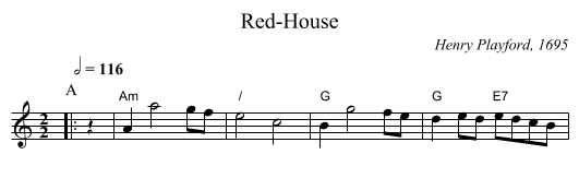 Red-House - staff notation