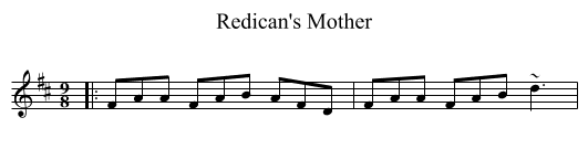 Redican's Mother - staff notation