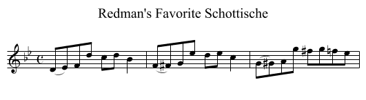 Redman's Favorite Schottische - staff notation