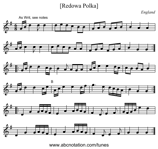 [Redowa Polka] - staff notation