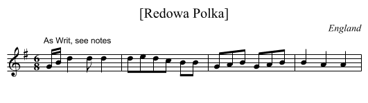 [Redowa Polka] - staff notation