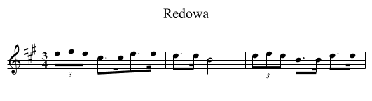 Redowa - staff notation