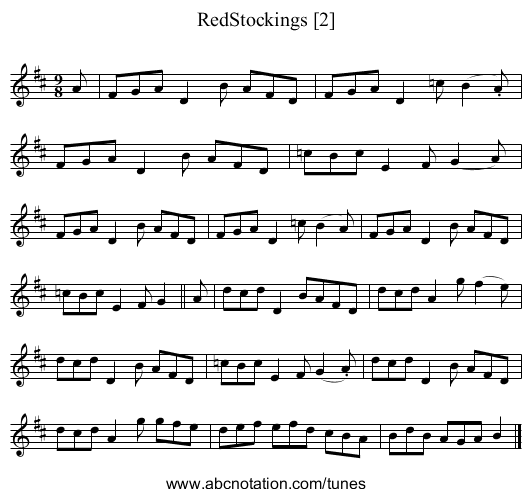 RedStockings [2] - staff notation