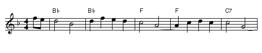 Redwing - staff notation