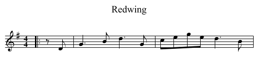 Redwing - staff notation
