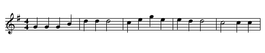 Redwing - staff notation