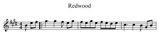 Redwood - staff notation