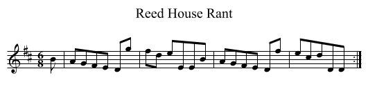 Reed House Rant - staff notation
