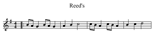 Reed's - staff notation