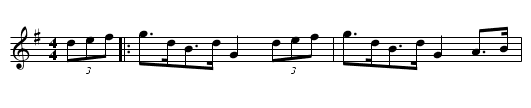Reedsdale Hornpipe - staff notation