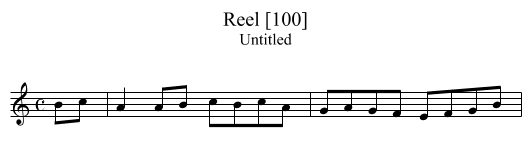Reel [100] - staff notation