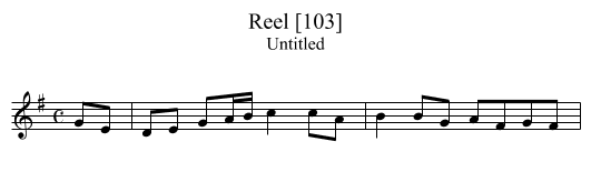 Reel [103] - staff notation