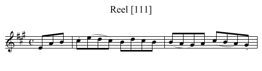 Reel [111] - staff notation