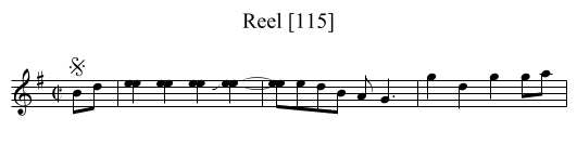Reel [115] - staff notation