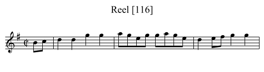 Reel [116] - staff notation
