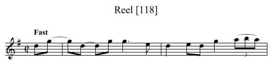 Reel [118] - staff notation