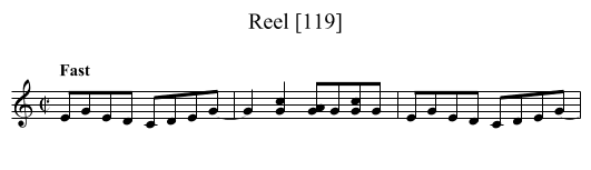 Reel [119] - staff notation