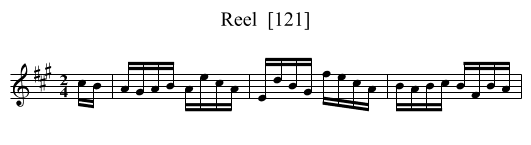Reel  [121] - staff notation