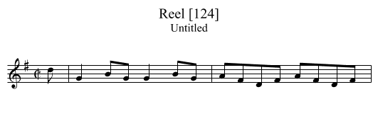 Reel [124] - staff notation
