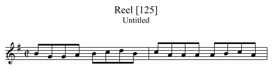 Reel [125] - staff notation