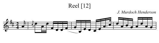 Reel [12] - staff notation