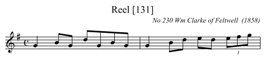 Reel [131] - staff notation